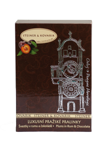 Luxury pralines plums in czech rum