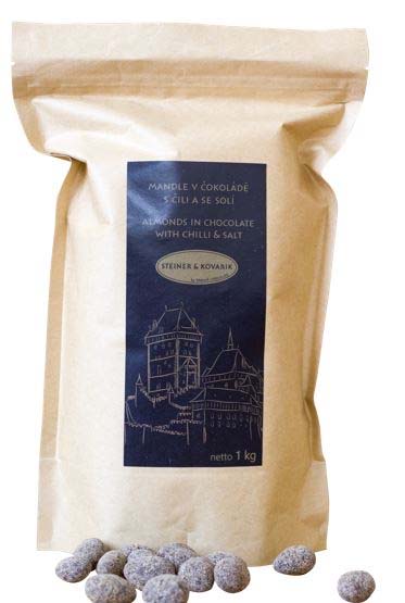 Charles's Almonds in dark chocolate, chilli and salt - 1 kg